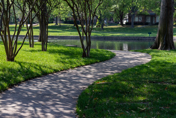 Relax walking at the park