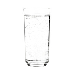 Sparkling carbonated water transparent PNG, isolated background. Fresh refreshing cold summer drink in a tall glass, sweet tasty beverage PNG