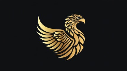 Obraz premium Golden Eagle Logo Design (3)