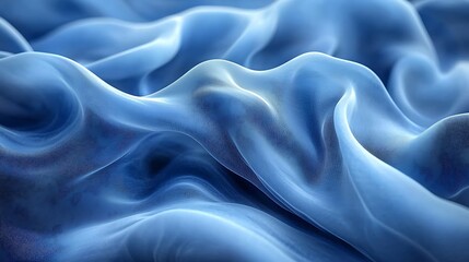 Obraz premium Soft, flowing blue fabric drapes