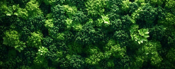 Lush green foliage wall