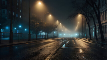 night city street scene