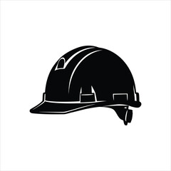 engineer hard hat Safety Helmet Silhouette black Vector isolated - engineer hard hat Safety Helmet Silhouette black Vector 