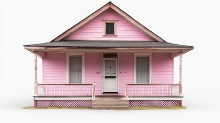 Naklejka premium Bed and Breakfast in the Countryside with a Charming Atmosphere and a Picket Fence