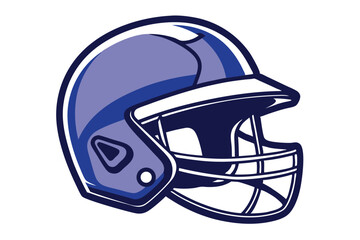 Fototapeta premium Baseball or Softball Helmet Vector Clipart - Outline, Silhouette & Color