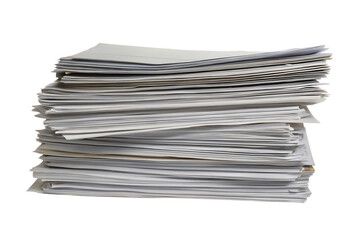 Stack Of Business Documents Papers. Isolated on Transparent background ,PNG