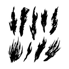 White Scratches On Black Background Grunge Texture Overlay Effect Vector