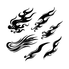 Abstract Swirl Design On Black Background Simple Isolated Artistic Illustration Style