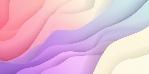 Layered Pastel Abstract Background with Smooth Gradient Waves