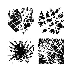 Abstract Dark Background With Interconnected Elements And High Contrast Design Illustration