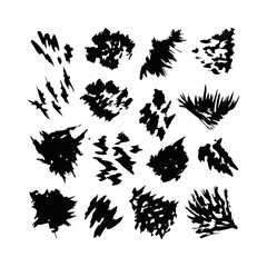 Abstract Dark Background With Rough Strokes And Subtle White Highlights Overlay