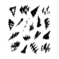 Abstract Monochrome Grayscale Composition With Jagged Edges And Random Geometric Shapes Pattern