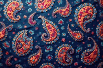 Subtle paisley pattern, flawlessly integrated, exhibiting smooth color transitions , texture, continuous design, repeat