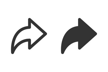 Share Icon Set. outline and solid. Perfect for web and app design, social media, and user interface elements