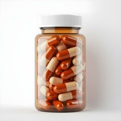 pills bottle image with white cap