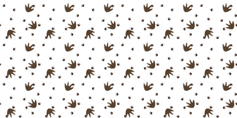 Minimalist seamless pattern with rat footprint. Animal footprint background for textile, wrapping and other