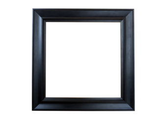  black wooden picture frame isolated on white background.PNG