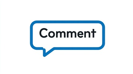 Comment Bubble Icon Speech Balloon with Text for Social Media Communication and Feedback Des