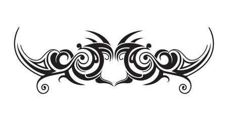 Flat design tribal tattoo
