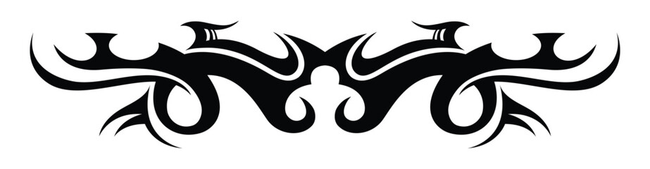 Flat design tribal tattoo