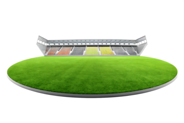 Modern Football Stadium with Green Field isolated on white background.PNG
