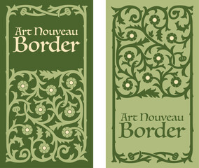 A vintage decorative floral ornamental border. 