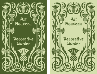 A vintage decorative floral ornamental border. 