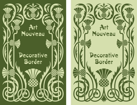 A vintage decorative floral ornamental border. 