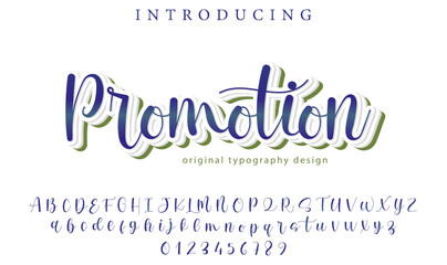 Promotion Font Stylish brush painted an uppercase vector letters, alphabet, typeface