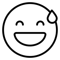 Grinning Face with Sweat
