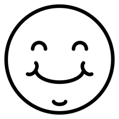 Full and Satisfied Face with Smiling Eyes