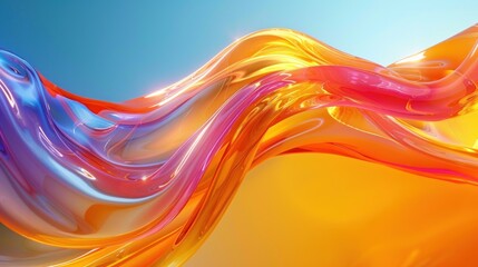 Abstract vibrant liquid flow