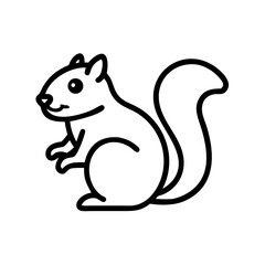 Obraz premium Cute chipmunk illustration playing in a minimalist style, icon, vector 
