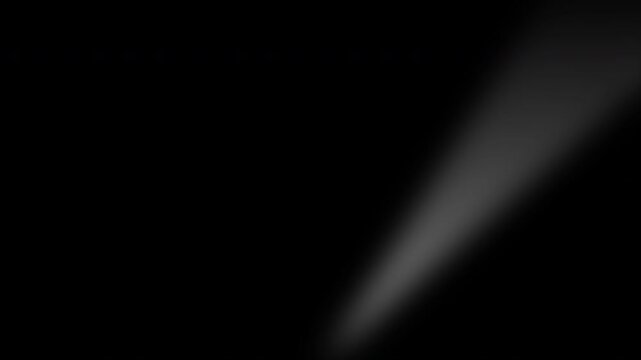 Single searchlight sweeping spotlight with black background that can be removed using Screen blending mode 4K