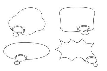 Comic bubble chat design vector,komic speech bubble image,comic bubble text design illustration ,comic bubble text on blank vector 