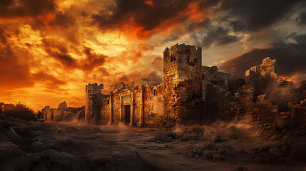 Obraz premium crumbling walls ancient fortress