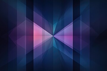 Obraz premium Abstract geometric background with dark blue, purple, and pink overlapping shapes creating a symmetrical pattern.