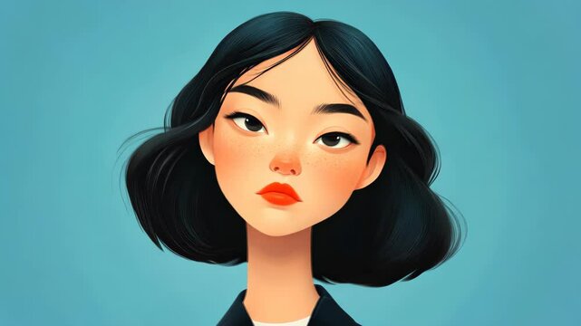 A quirky cartoon caricature of a girl with playful exaggeration, showcasing her vibrant personality in a fun, whimsical style.