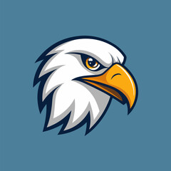 Fototapeta premium Majestic Eagle: A powerful eagle head portrait showcases fierce determination and sharp vision against a clean, focused background.