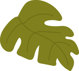 Single Tropical Leaf Shape