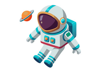 Naklejka premium Blue robot pointing