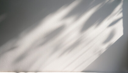 blurred overlay effect for photo organic drop shadow and dappled light on a white wall abstract neutral nature concept background for design