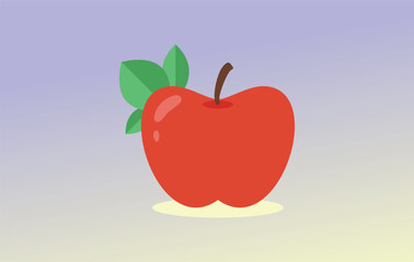 red apple vector illustration