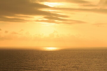 Sunset over the sea