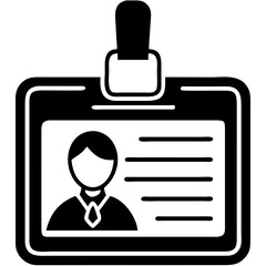 Creative details Employee Badge Icon Vector Illustration | Professional ID Card Design for Office, HR, Corporate Identity