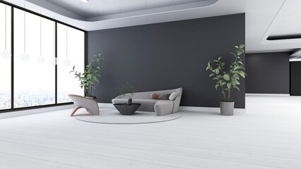 office wooden lobby waiting room for company wall logo mockup