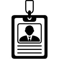 Creative details Employee Badge Icon Vector Illustration | Professional ID Card Design for Office, HR, Corporate Identity