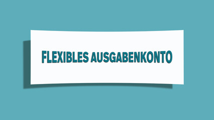 Flexibles Ausgabenkonto (Flexible Spending Account) - A card isolated on light green background.