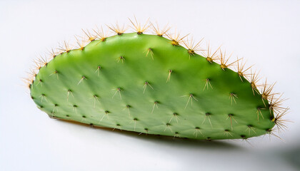 Fototapeta premium green cactus pad isolated on transparent or white background