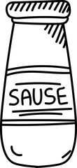 Simple Sauce Bottle Drawing